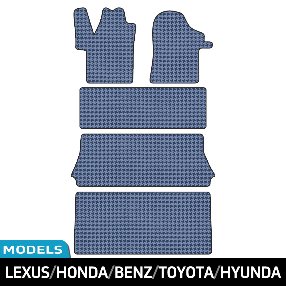 Woven material floor mats for commercial vehicles